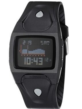 Nixon The Lodown Dual Time-Telling and Tide Telling Black Digital Watch